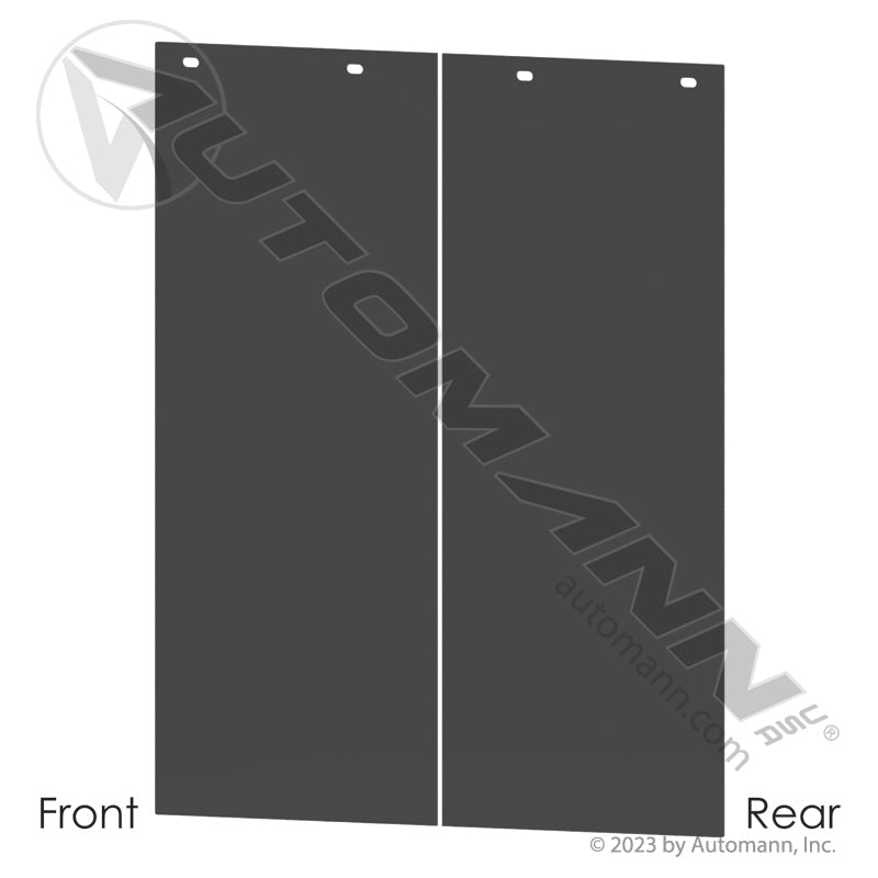Poly Mud Flap Black Smooth - 24 x 30 x 0.150 in Heavy-Duty Anti-Sail - 562.022430B 562.022430B - Automann - FLEETPRO PARTS & TIRES
