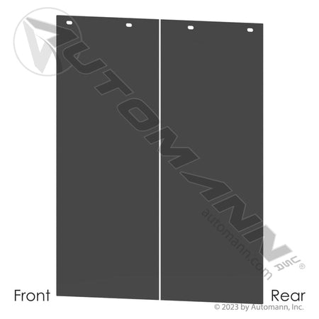 Poly Mud Flap Black Smooth - 24 x 30 x 0.150 in Heavy-Duty Anti-Sail - 562.022430B 562.022430B - Automann - FLEETPRO PARTS & TIRES