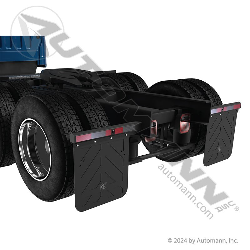 Rubber Mud Flap Chevron Style - 24 x 24 x 3/16in Heavy-Duty Anti-Sail - 562.102424 562.102424 - Automann - FLEETPRO PARTS & TIRES