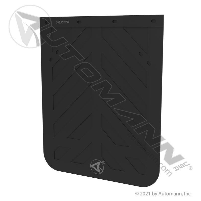Rubber Mud Flap Chevron Style - 24 x 30 x 3/16 in Anti-Spray - 302430 562.102430 562.102430 - Automann - FLEETPRO PARTS & TIRES
