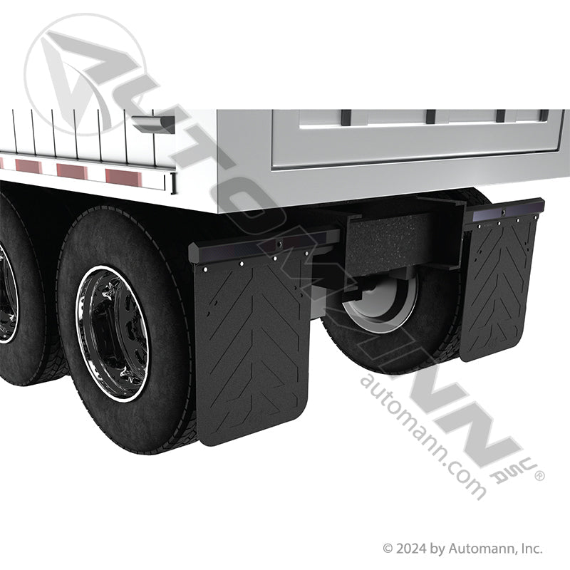 Rubber Mud Flap Chevron Style - 24 x 30 x 3/16 in Anti-Spray - 302430 562.102430 562.102430 - Automann - FLEETPRO PARTS & TIRES
