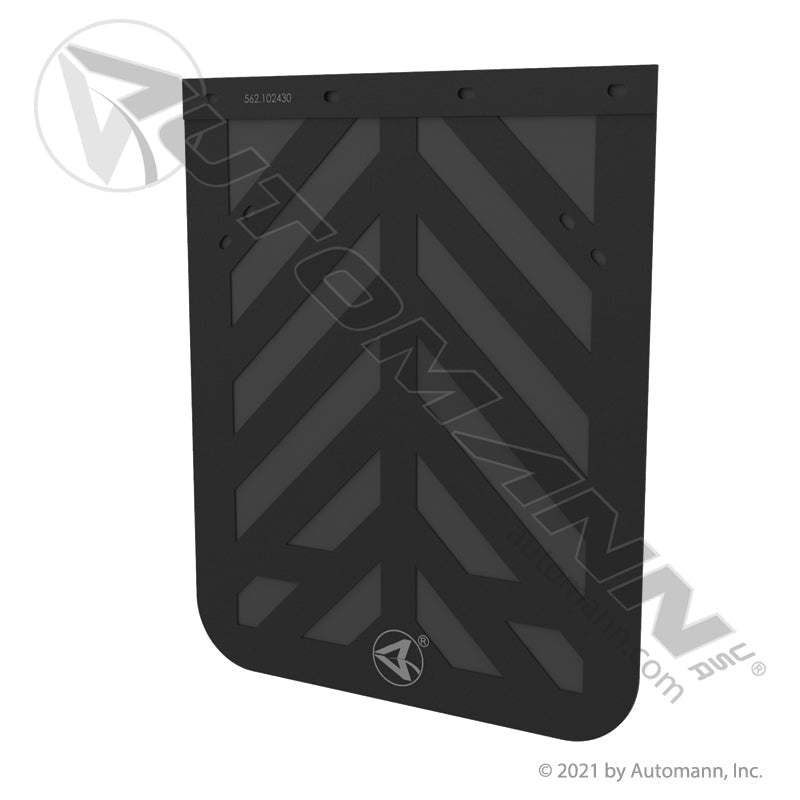 Rubber Mud Flap Chevron Style - 24 x 30 x 3/16 in Anti-Spray - 302430 562.102430 562.102430 - Automann - FLEETPRO PARTS & TIRES