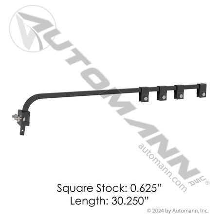 Straight Bar Mud Flap Hanger - 30.25" Single 5/8" Square A25RL 562.312BK1 562.312BK1 - Automann - FLEETPRO PARTS & TIRES