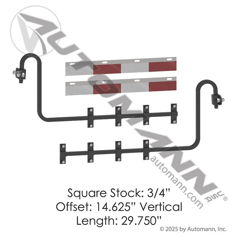 Straight Bar Mud Flap Hangers – Heavy Duty Kit – Replaces Betts B91 562.324HD - Automann - FLEETPRO PARTS & TIRES