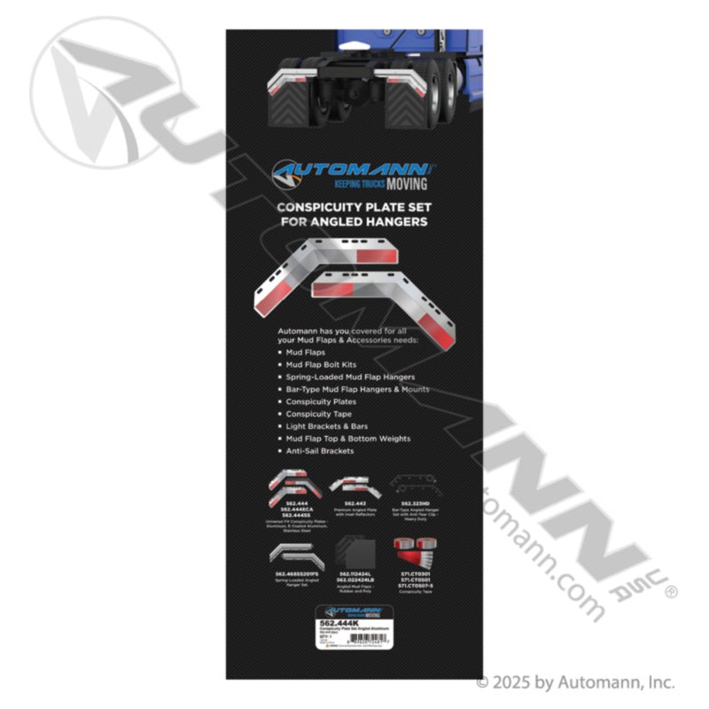 Angled Aluminum Conspicuity Plate Set - 45 Degree 033 - 04263 - 2 562.444K 562.444K - Automann - FLEETPRO PARTS & TIRES