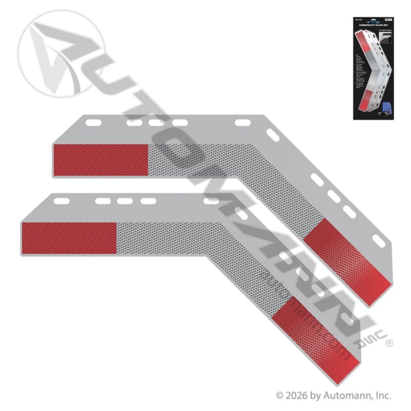 Angled Aluminum Conspicuity Plate Set - 45 Degree 033 - 04263 - 2 562.444K 562.444K - Automann - FLEETPRO PARTS & TIRES