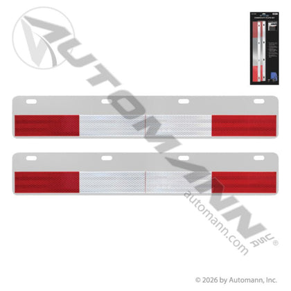 Straight Aluminum Conspicuity Plate Set - DOT C2 Tape RT25 BTSRT25 562.448K 562.448K - Automann - FLEETPRO PARTS & TIRES