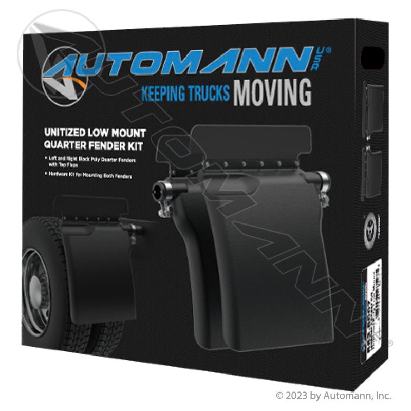 Universal Poly Quarter Fender Kit – Unitized with Low Mount Tubes – Replaces 031 - 01637 562.9007 - Automann - FLEETPRO PARTS & TIRES