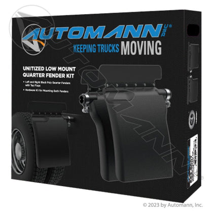 Universal Poly Quarter Fender Kit – Unitized with Low Mount Tubes – Replaces 031 - 01637 562.9007 - Automann - FLEETPRO PARTS & TIRES