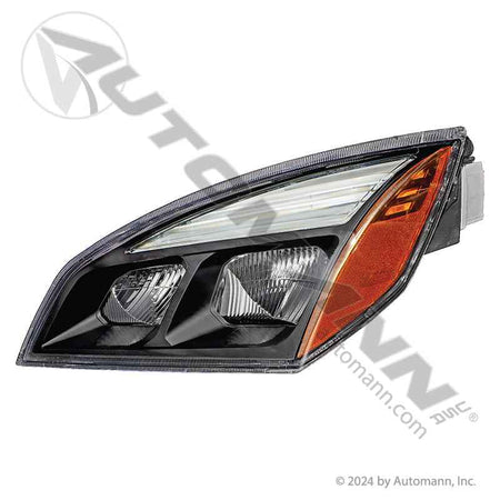 Freightliner Cascadia LED Headlight – LH Driver Side Black – Replaces A66-01405-002