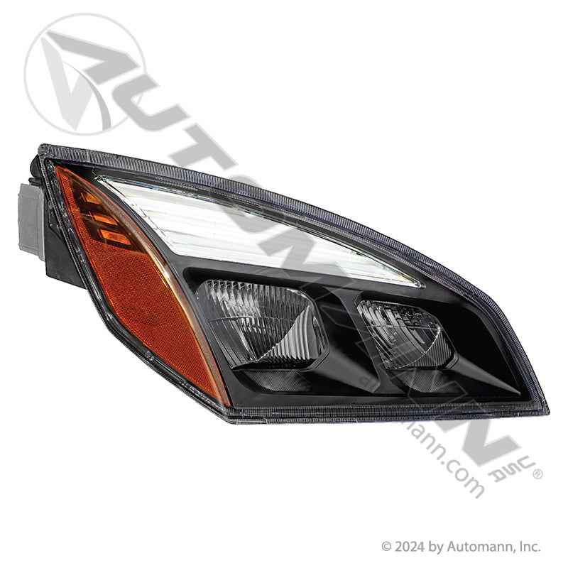Freightliner Cascadia LED Headlight – RH Passenger Side Black – Replaces A66-01405-003