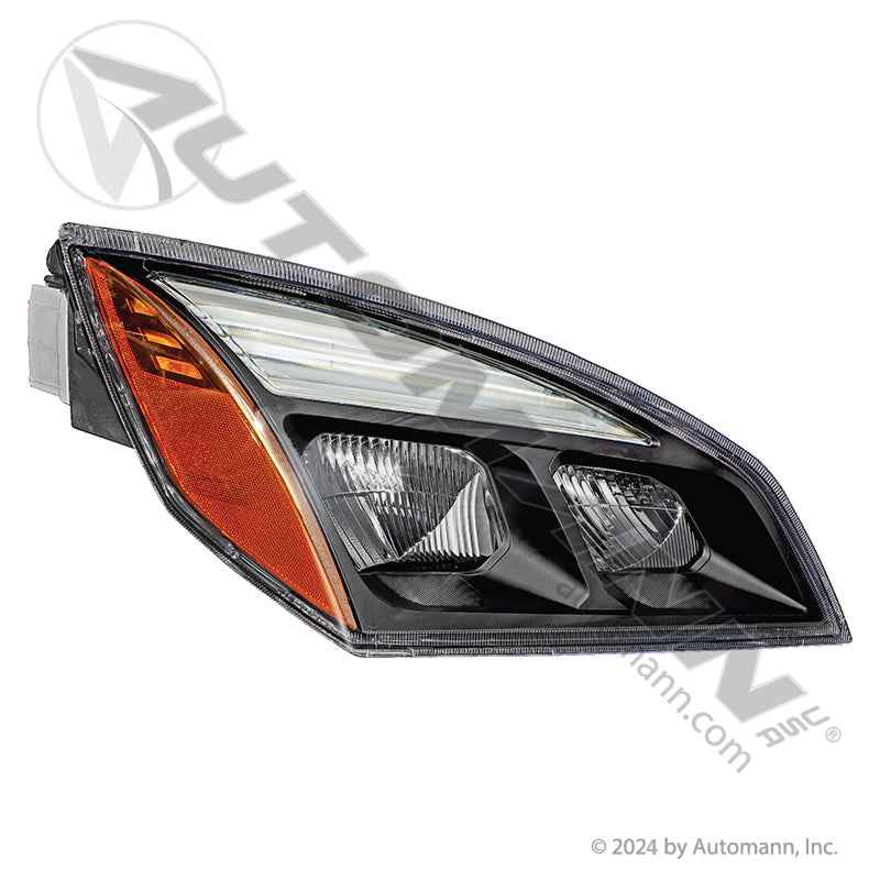 Freightliner Cascadia LED Headlight – RH Passenger Side Black – Replaces A66-01405-003