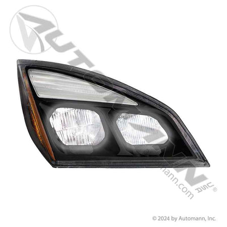 Freightliner Cascadia LED Headlight – RH Passenger Side Black – Replaces A66-01405-003