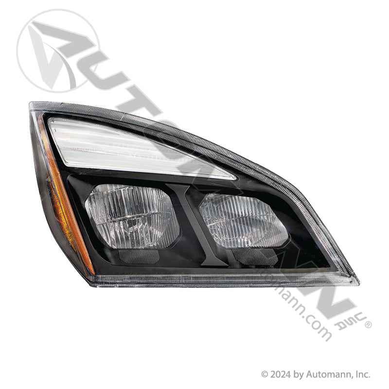 Freightliner Cascadia LED Headlight – RH Passenger Side Black – Replaces A66-01405-003
