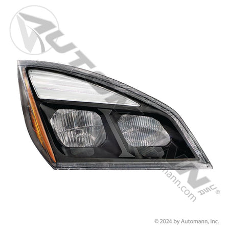 Cascadia RH Black LED Headlight - 2018 - 2025 Passenger Side - A66 - 01405 - 003 564.46002RM - Automann - FLEETPRO PARTS & TIRES