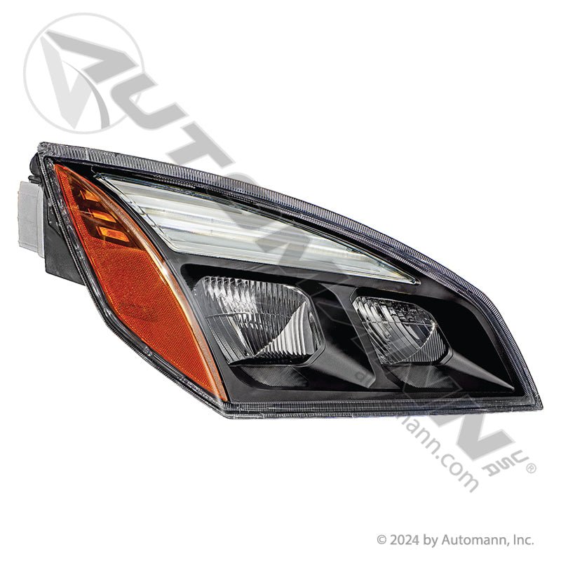 Cascadia RH Black LED Headlight - 2018 - 2025 Passenger Side - A66 - 01405 - 003 564.46002RM - Automann - FLEETPRO PARTS & TIRES