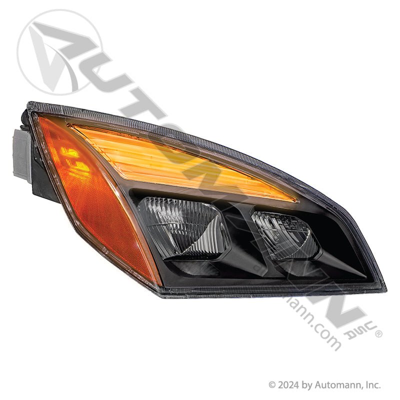 Cascadia RH Black LED Headlight - 2018 - 2025 Passenger Side - A66 - 01405 - 003 564.46002RM - Automann - FLEETPRO PARTS & TIRES