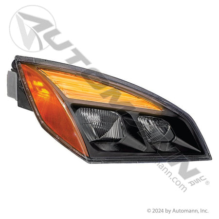 Cascadia RH Black LED Headlight - 2018 - 2025 Passenger Side - A66 - 01405 - 003 564.46002RM - Automann - FLEETPRO PARTS & TIRES