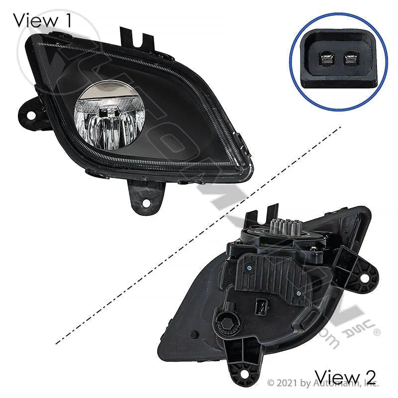 Cascadia RH LED Fog Light - 2018 - 2025 Passenger Side - A66 - 03653 - 003 564.46077R - Automann - FLEETPRO PARTS & TIRES