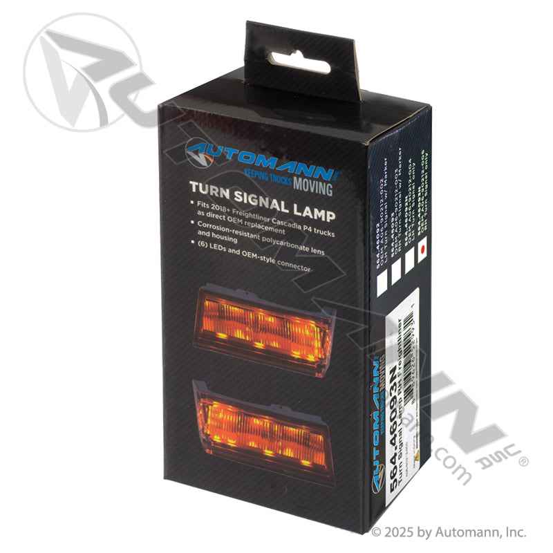 Cascadia LH LED Turn Signal - 2018 - 2026 Driver Side - A06 - 90212 - 004 564.46092N - Automann - FLEETPRO PARTS & TIRES