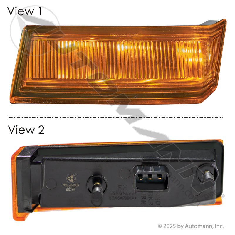 Cascadia RH LED Turn Signal - 2018 - 2026 Passenger Side - A06 - 90212 - 005 564.46093N - Automann - FLEETPRO PARTS & TIRES