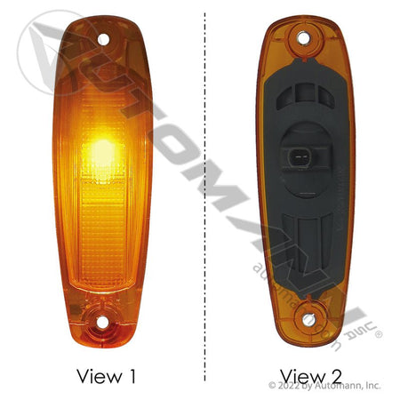 Cascadia Amber LED Marker Light - 2018 - 2026 Low Profile - A66 - 01728 - 001 564.46094 - Automann - FLEETPRO PARTS & TIRES