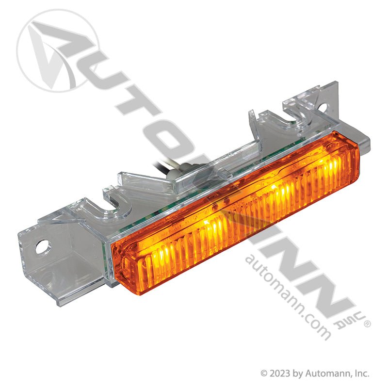 Volvo VNL LED Visor Light – Clear Lens Amber – Replaces 21882502 564.96023K - Automann - FLEETPRO PARTS & TIRES