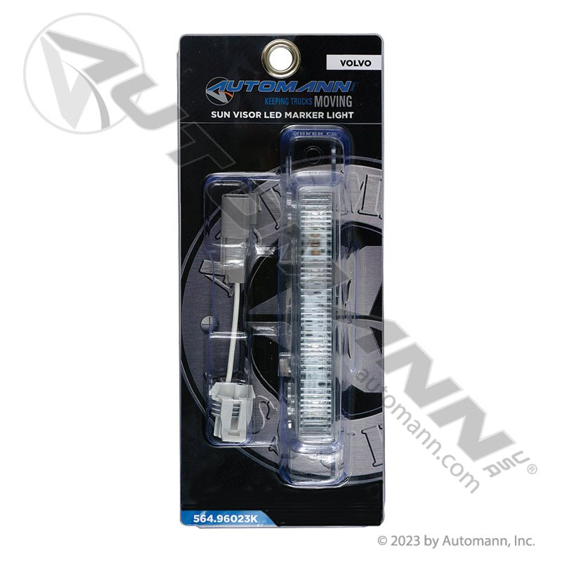 Volvo VNL LED Visor Light – Clear Lens Amber – Replaces 21882502 564.96023K - Automann - FLEETPRO PARTS & TIRES