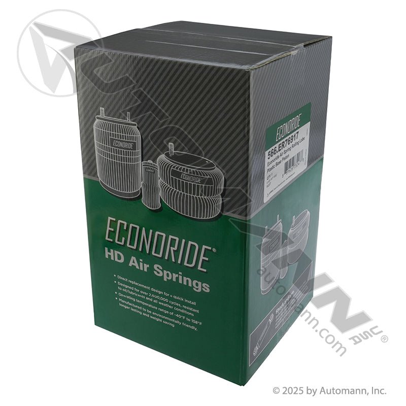 Econoride Rolling Lobe Air Spring - Metric Inlet W-Spyder Top Plate - Freightliner Cascadia M2 SD - 566ER79562 566.ER79562 566.ER79562 - Econoride - FLEETPRO PARTS & TIRES