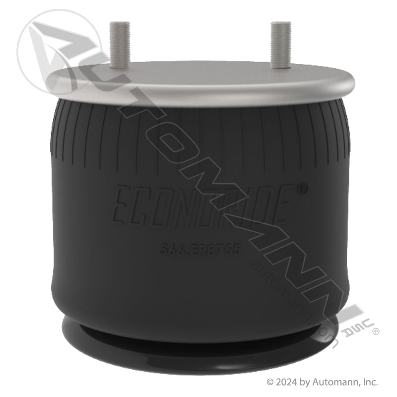 Econoride Rolling Lobe Air Spring - Steel Base Hendrickson Trailer - 8755 1R13-124 566.ER8755S 566.ER8755S - Econoride - FLEETPRO PARTS & TIRES