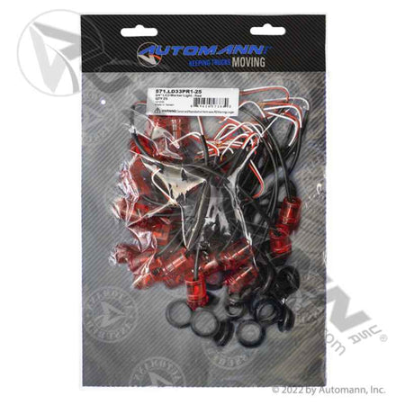 3/4 Inch Red LED Marker Light – Bulk 25 Pack – P2PC Rated – Automann 571.LD33PR1-25