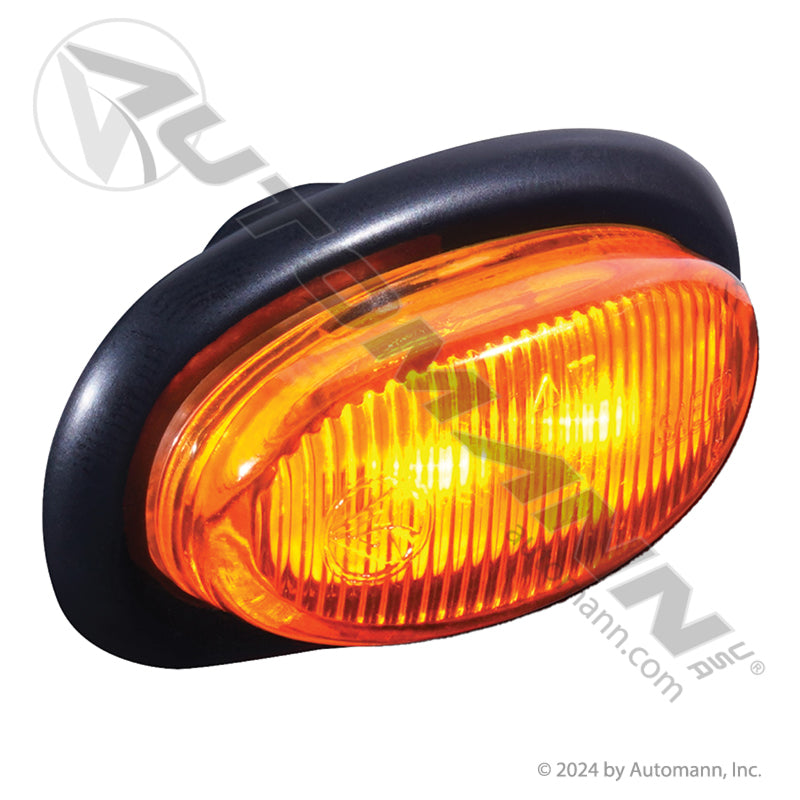 Mini Oval Amber LED Marker Light – 2 Diode Bullet Connectors – Replaces Grote 47963
