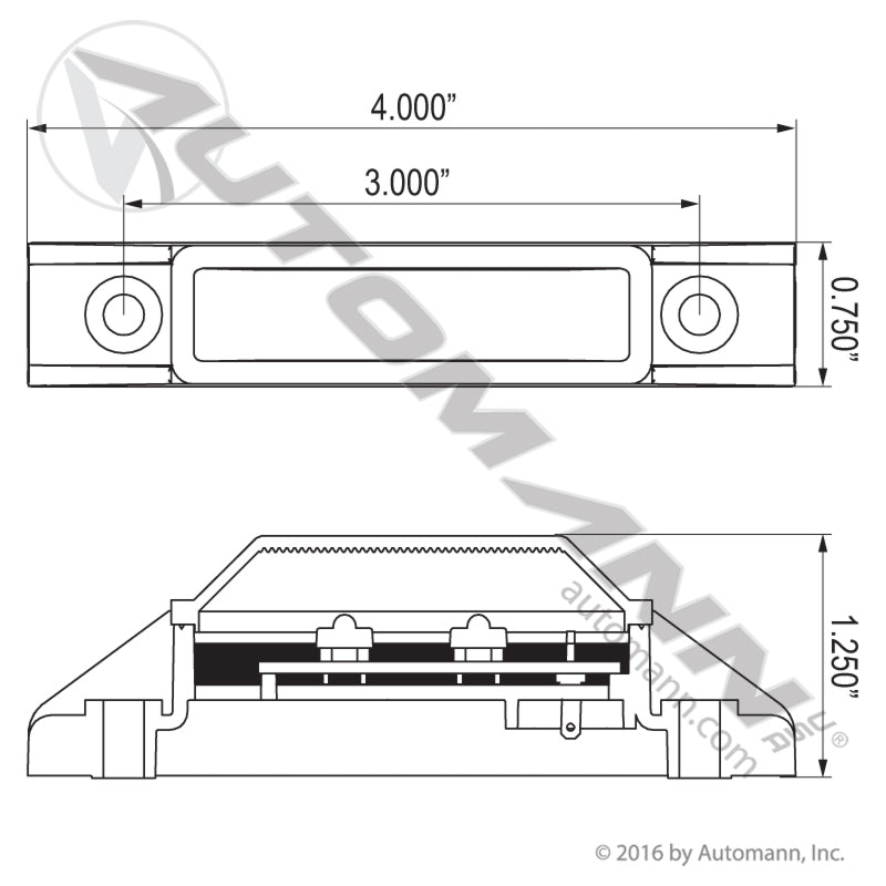 Red LED Clearance Marker Light – 3/4" x 4" Flush Mount – Replaces Truck-Lite 35200R