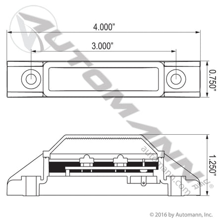 Red LED Clearance Marker Light – 3/4" x 4" Flush Mount – Replaces Truck-Lite 35200R