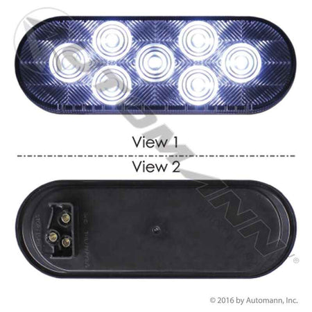 6 Inch Oval LED Backup Light – White Reverse Lamp – 571.LD60W7