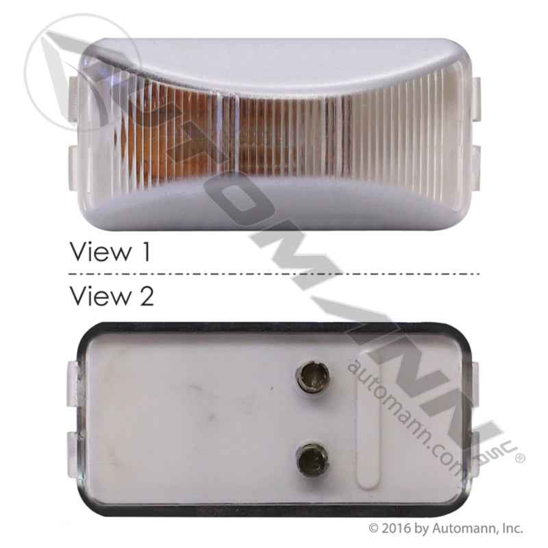 Rectangular Sealed License Plate Light – 1" x 2.5" Clear Incandescent – Replaces Grote 60261