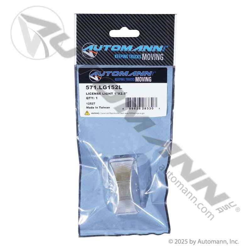 Rectangular Sealed License Plate Light – 1" x 2.5" Clear Incandescent – Replaces Grote 60261