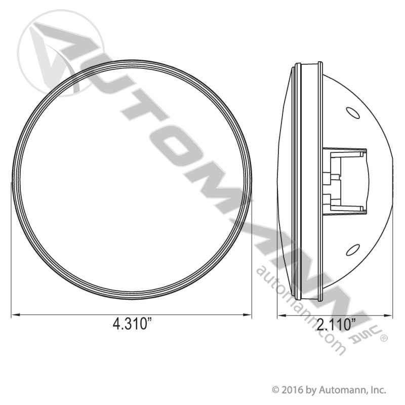 4 Inch Round Stop Tail Light – Red Incandescent – Replaces Truck-lite 40202R