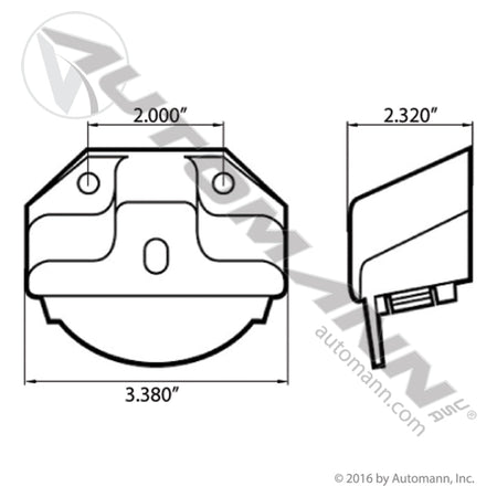 License Plate Light Bracket – Gray Plastic – Universal Fit – Replaces 15729 571.BK15LG - Automann - FLEETPRO PARTS & TIRES