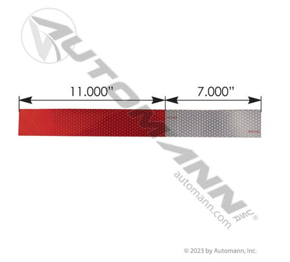 ORALITE DOT Conspicuity Tape – 2" x 150ft Roll – Red/White 11"/7" Diamond Mesh Pattern – 5 Year 571.CT0501 - Automann - FLEETPRO PARTS & TIRES