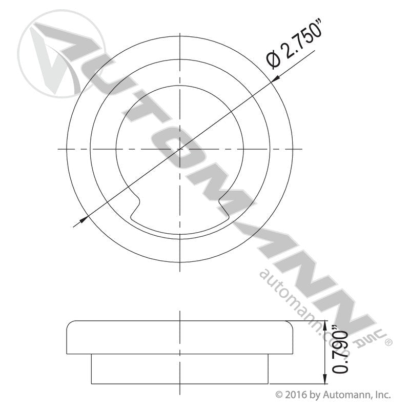 Light Grommet - Vinyl 2" Round Sealed - Trucklite 30728 Grote 43532 571.GR30 571.GR30 - Automann - FLEETPRO PARTS & TIRES