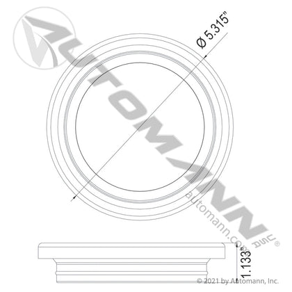 4 Inch Round Light Grommet – Heavy Duty Vinyl Mount – Replaces Truck - Lite 40700 571.GR40 - Automann - FLEETPRO PARTS & TIRES