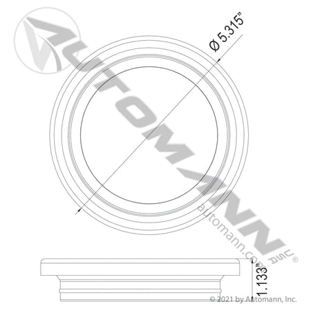 4 Inch Round Light Grommet – Heavy Duty Vinyl Mount – Replaces Truck - Lite 40700 571.GR40 - Automann - FLEETPRO PARTS & TIRES