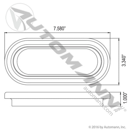 6 Inch Oval Light Grommet - Vinyl Automann 571.GR60 60700 92420 571.GR60 - Automann - FLEETPRO PARTS & TIRES