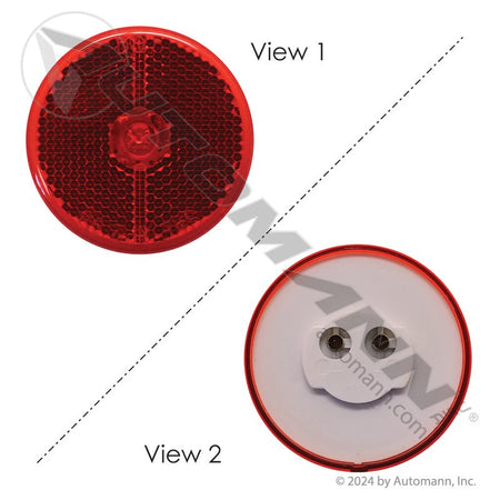 Reflex Marker & Clearance LED Light - 2-1/2 Inch Round Red 7-Diode - Trucklite 1052 G1002 571.LD11R7 571.LD11R7 - Automann - FLEETPRO PARTS & TIRES