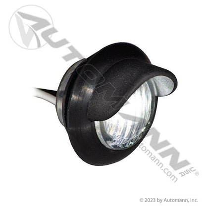 License Plate LED Light - 3/4 Inch Round Black Hood 2-Diode - Grote 60721 571.LD134-2 571.LD134-2 - Automann - FLEETPRO PARTS & TIRES