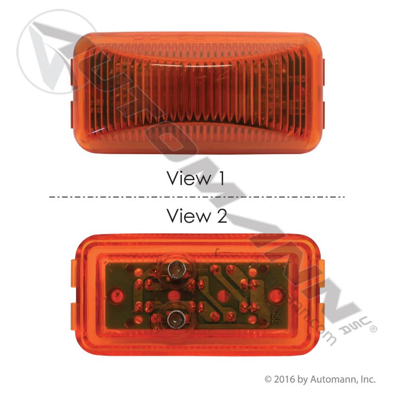 Amber Marker & Clearance LED Light - 1 x 2-1/2 Inch 6-Diode - Trucklite 1560A G1503 571.LD15A6 571.LD15A6 - Automann - FLEETPRO PARTS & TIRES