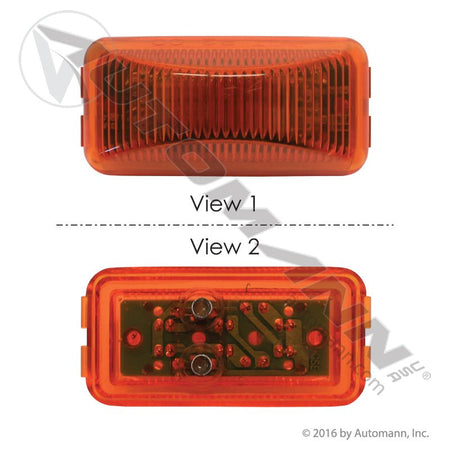 Amber Marker & Clearance LED Light - 1 x 2-1/2 Inch 6-Diode - Trucklite 1560A G1503 571.LD15A6 571.LD15A6 - Automann - FLEETPRO PARTS & TIRES