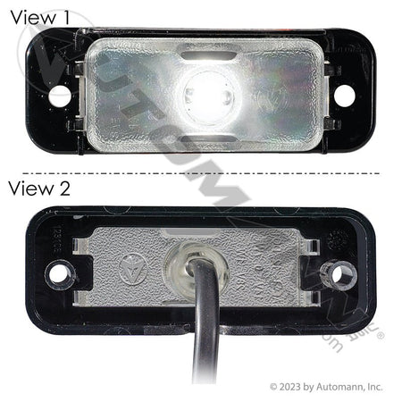 License Plate LED Light - 1.3 x 3.75 Inch Clear with Black Bracket - Grote 60691 571.LD18W1 571.LD18W1 - Automann - FLEETPRO PARTS & TIRES
