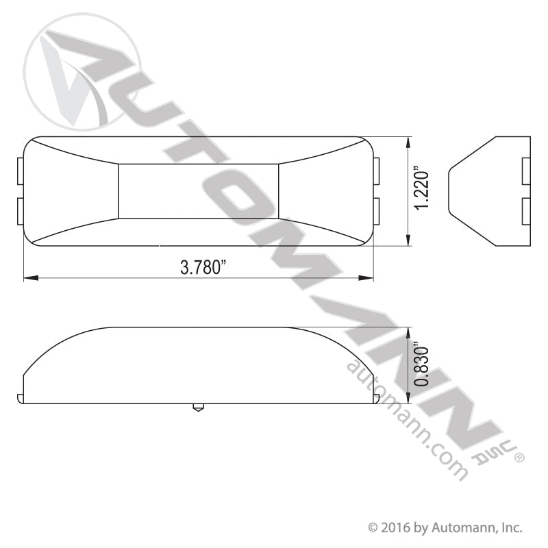 Red Marker & Clearance LED Light - 1 x 4 Inch 12-Diode - Trucklite 19250R 1960 G1902 571.LD19R12 571.LD19R12 - Automann - FLEETPRO PARTS & TIRES
